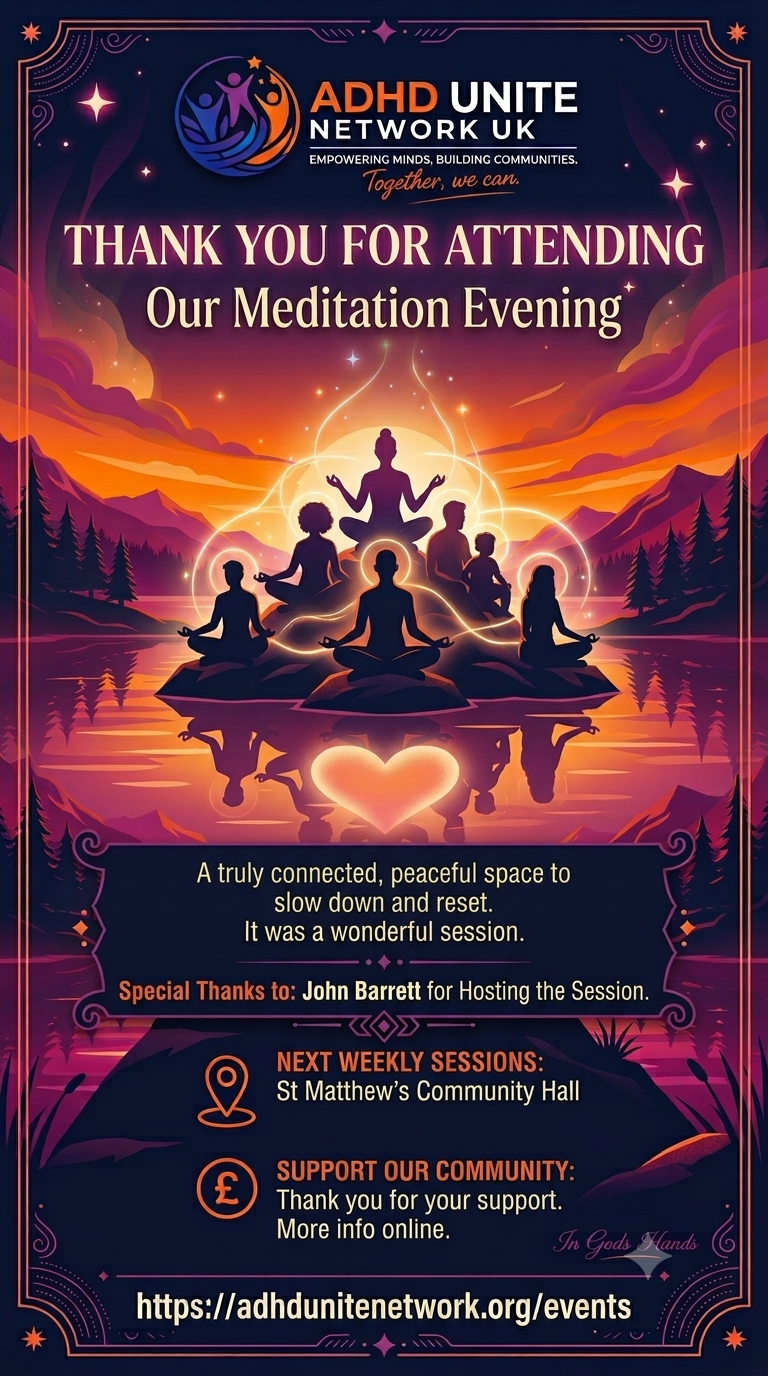 Thank you for attending our Meditation Evening — a connected, peaceful space to slow down and reset